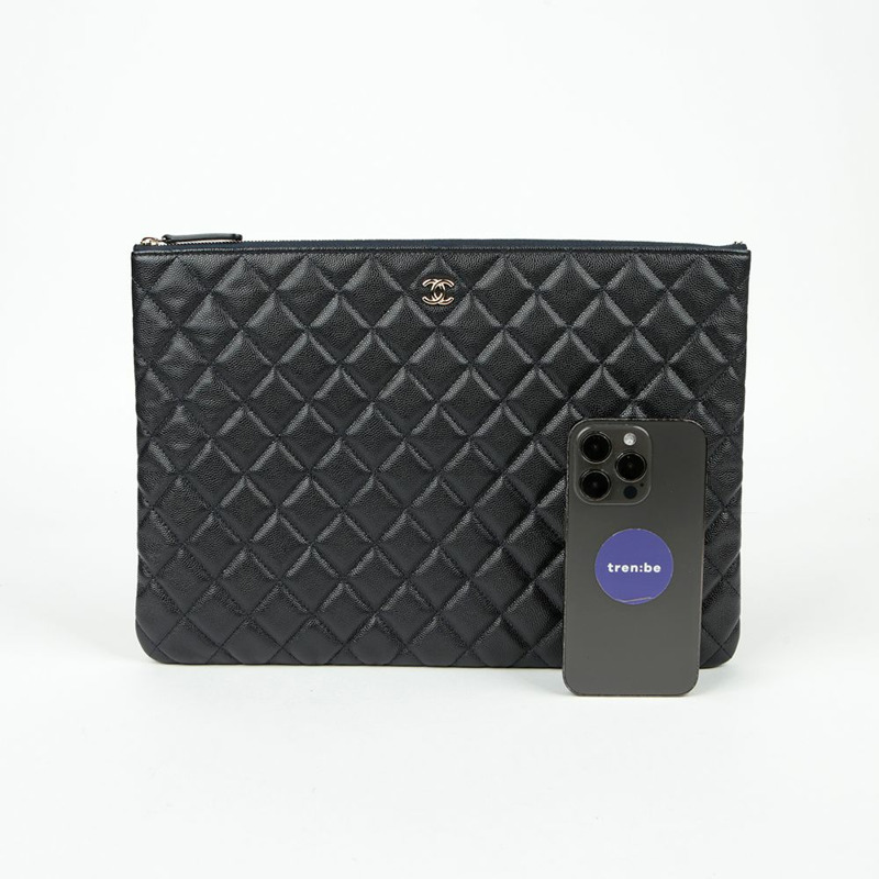CHANEL A82552 Caviar Skin 經典大手拿包-8