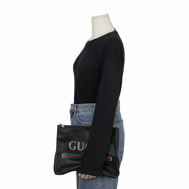 GUCCI 標誌印花公事包手拿包 500981-6