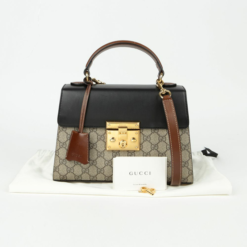 GUCCI Paddle Lock 小號頂部提把托特單肩包 453188-0