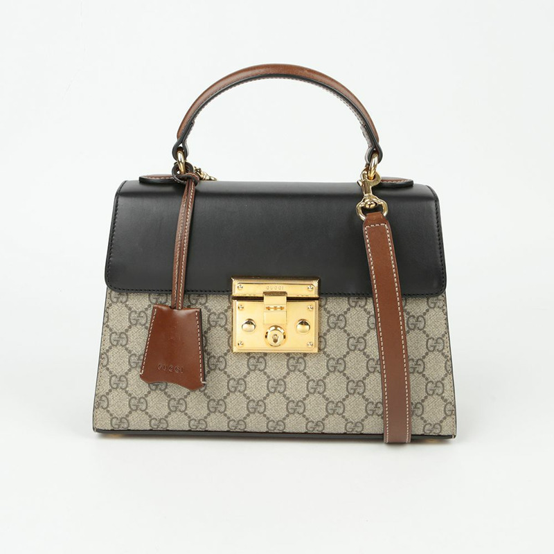 GUCCI Paddle Lock 小號頂部提把托特單肩包 453188-1