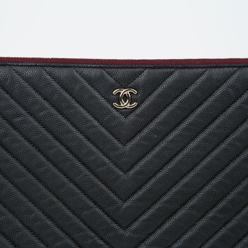 CHANEL A82552 Caviar Skin 經典大手拿包-2