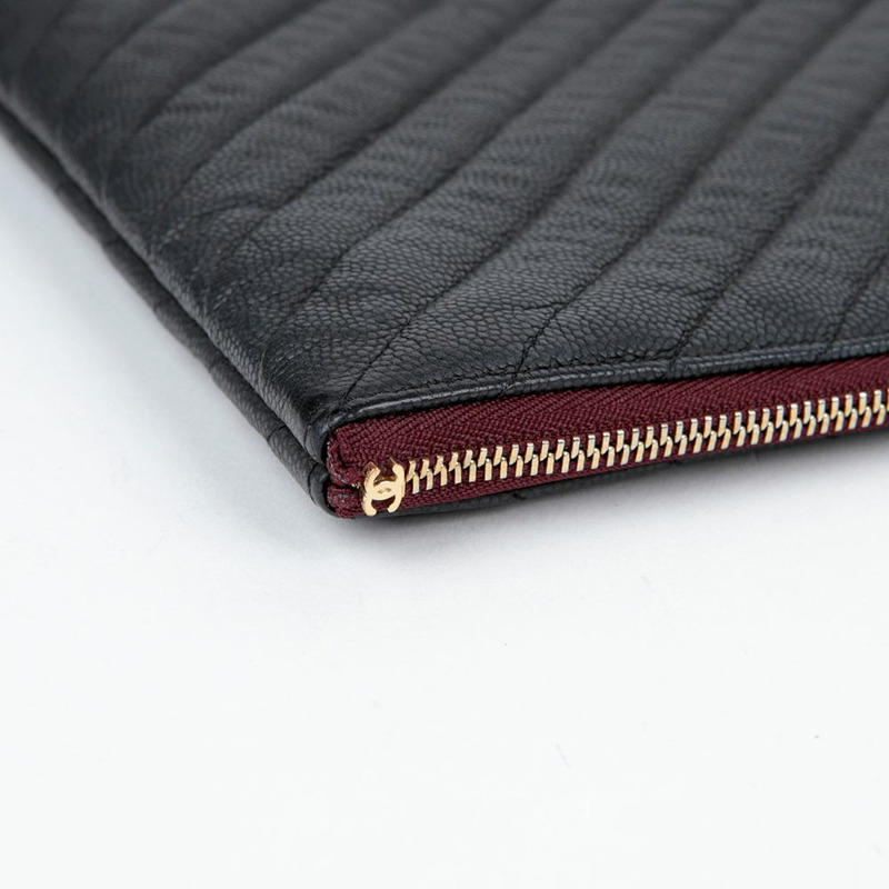 CHANEL A82552 Caviar Skin 經典大手拿包-7