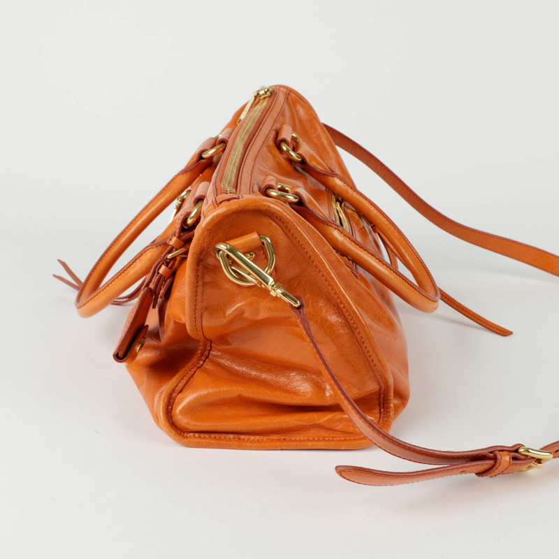 MIU MIU RL0101 Vitello 亮光皮革托特單肩包-3