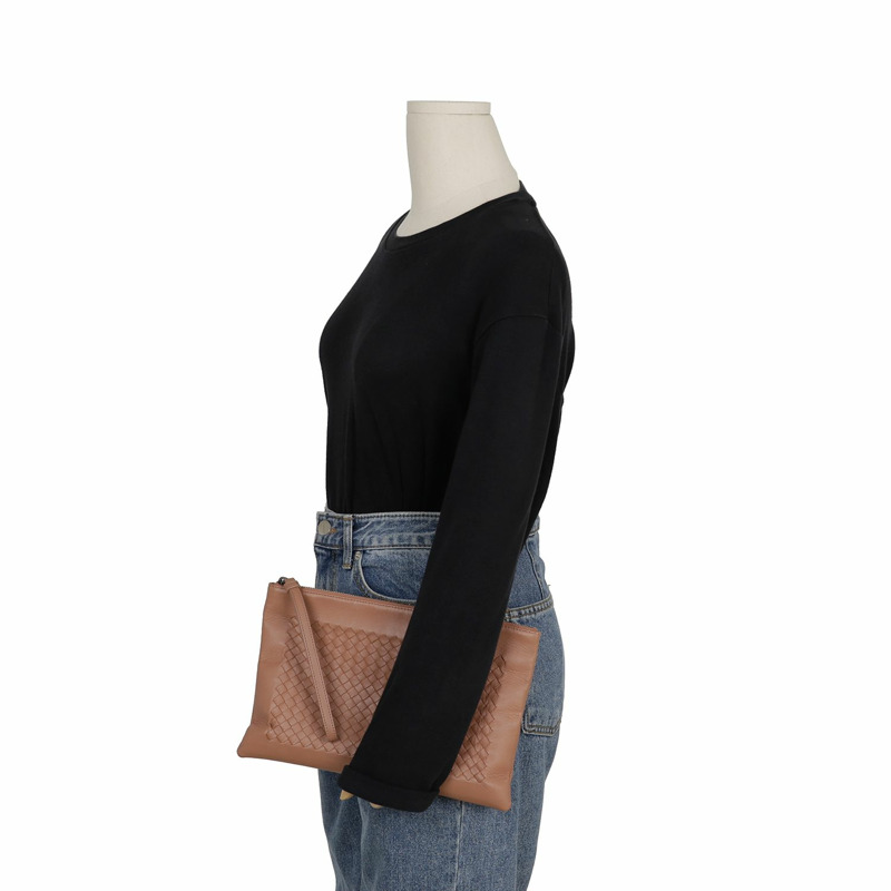 BOTTEGA VENETA Intrecciato 編織文件手拿包 598225-10