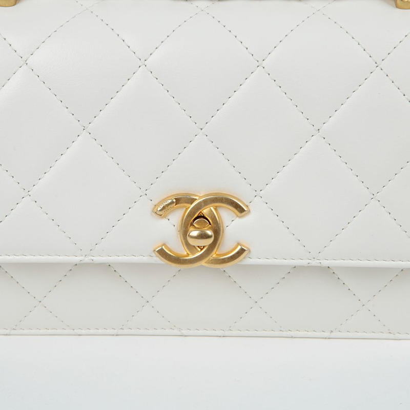 CHANEL AS2615 CC 標誌迷你翻蓋鏈條單肩斜背包-2