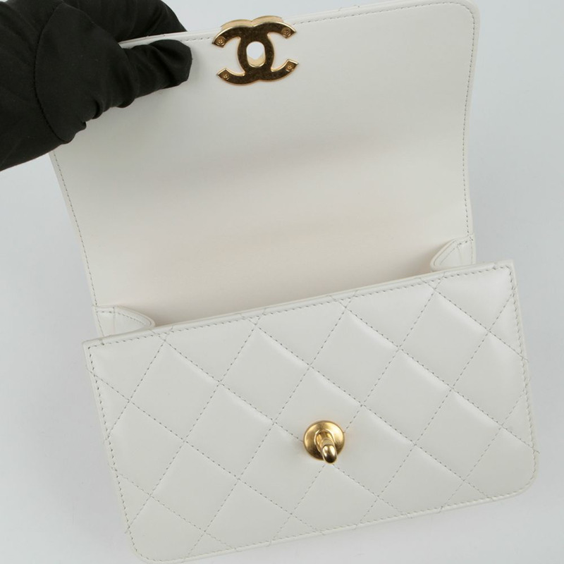 【包稅】CHANEL AS2615 CC Logo 迷你翻蓋鏈條單肩斜背包-7