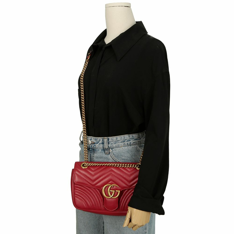 【包稅】GUCCI 443497 GG Marmont 小號肩斜背包-9