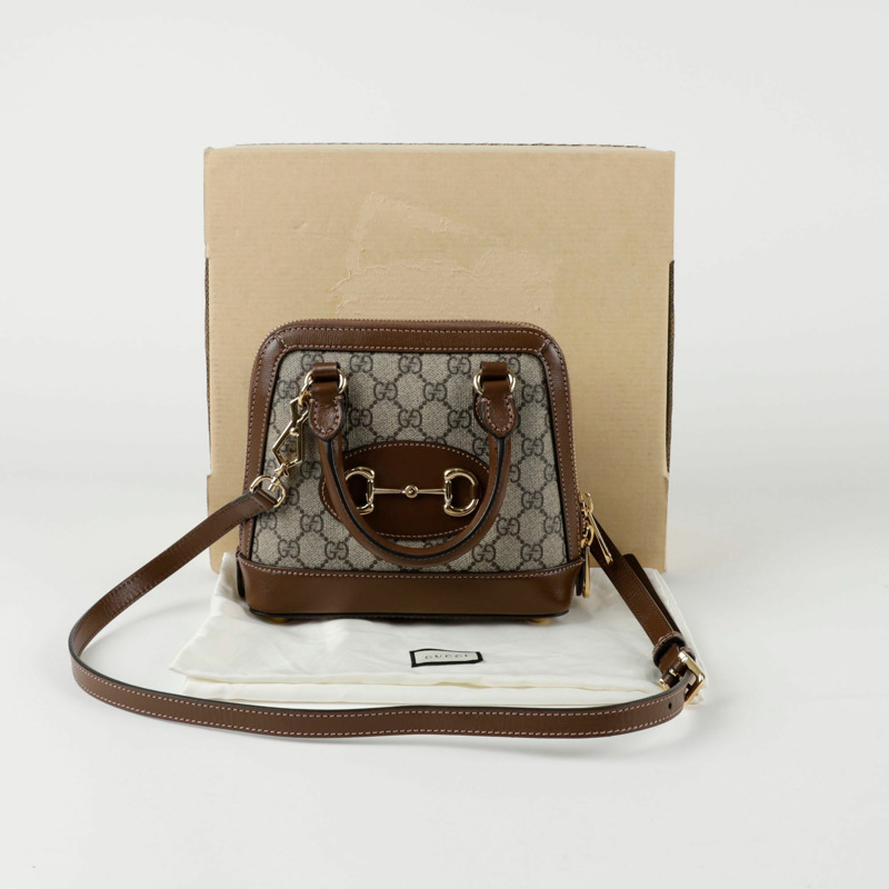 GUCCI Horsebit 1955 迷你頂部提把托特單肩包 640716-0