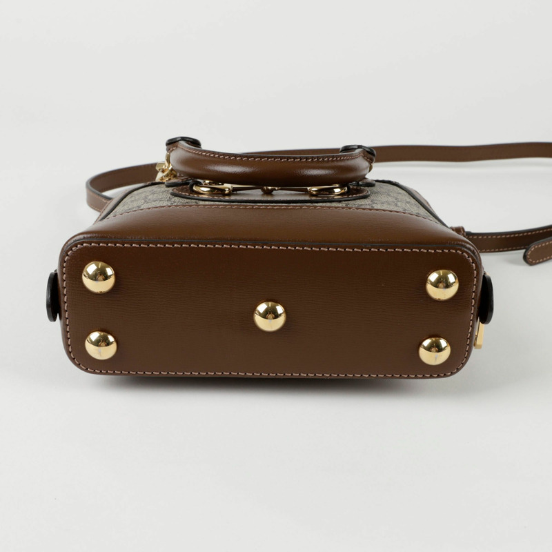 GUCCI Horsebit 1955 迷你頂部提把托特單肩包 640716-5
