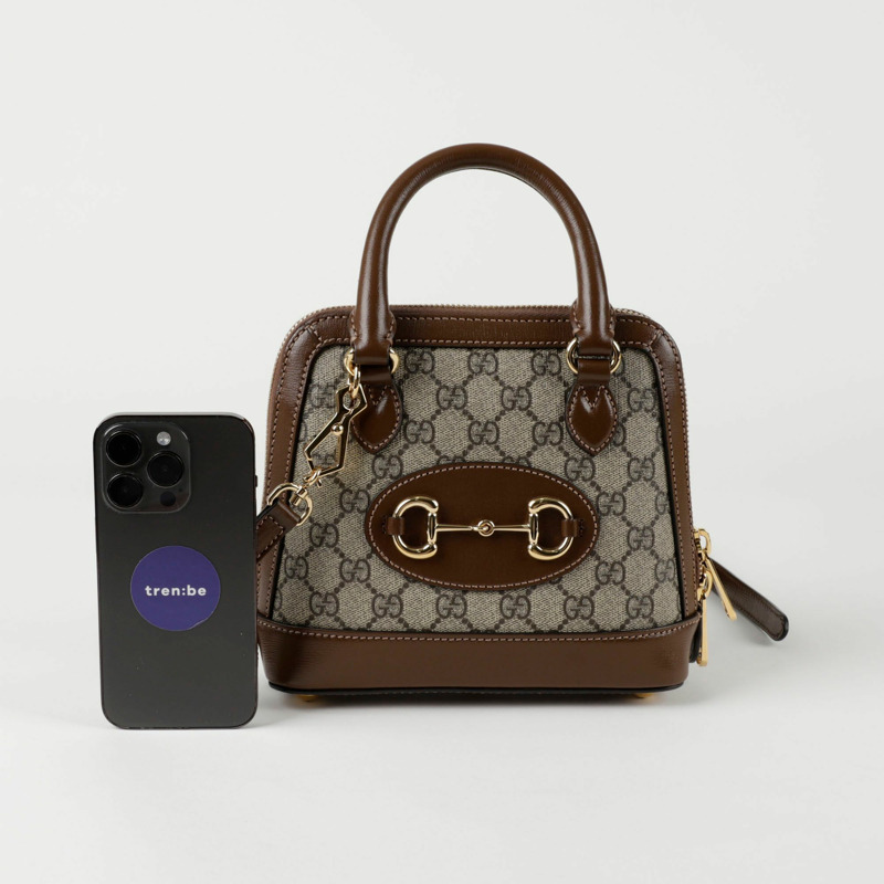 GUCCI Horsebit 1955 迷你頂部提把托特單肩包 640716-6