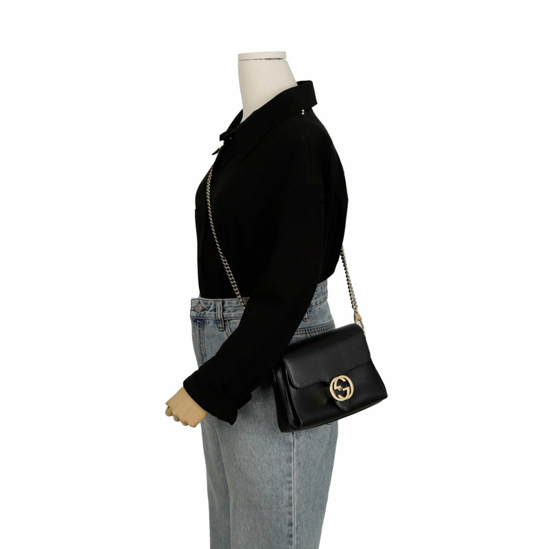 GUCCI 互鎖鏈條單肩斜背包 607720-11