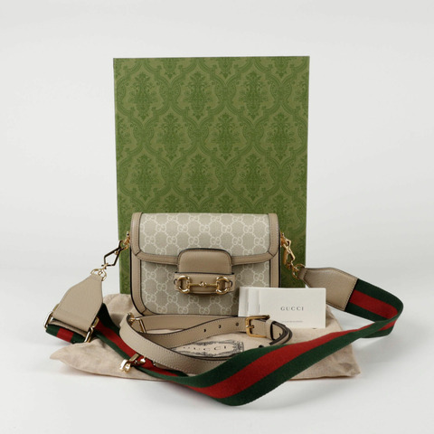 GUCCI Horsebit 1955 迷你肩斜背包 658574