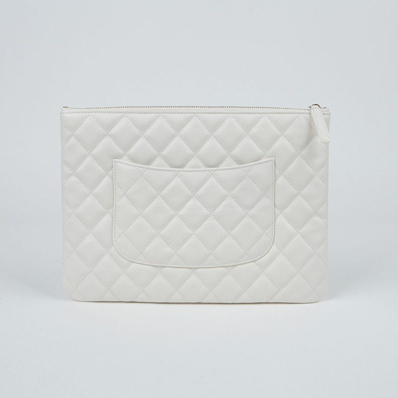 CHANEL Caviar Skin 經典新款中型手拿包 A82545-3
