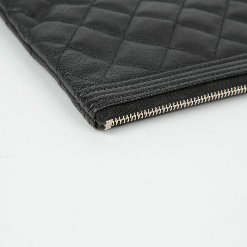 CHANEL Caviar Skin Boy 大號手包 A84407-8