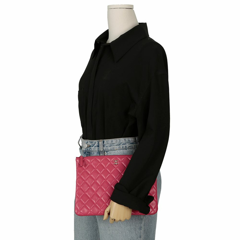 CHANEL 經典新款中型手拿包 A82545-14