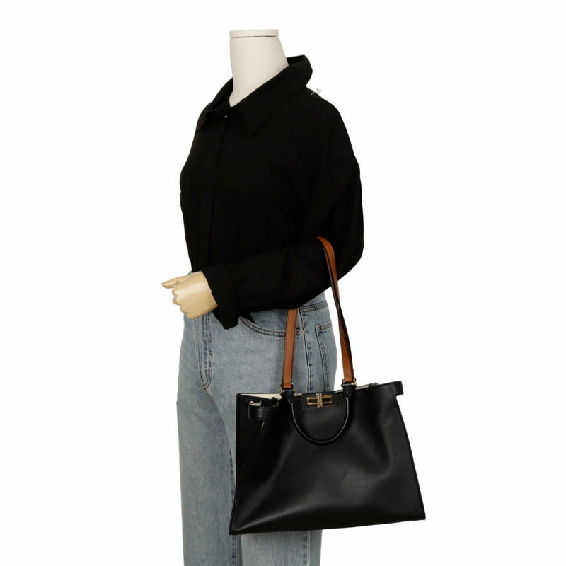 FENDI 孔雀小號托特單肩包 8BH377-13