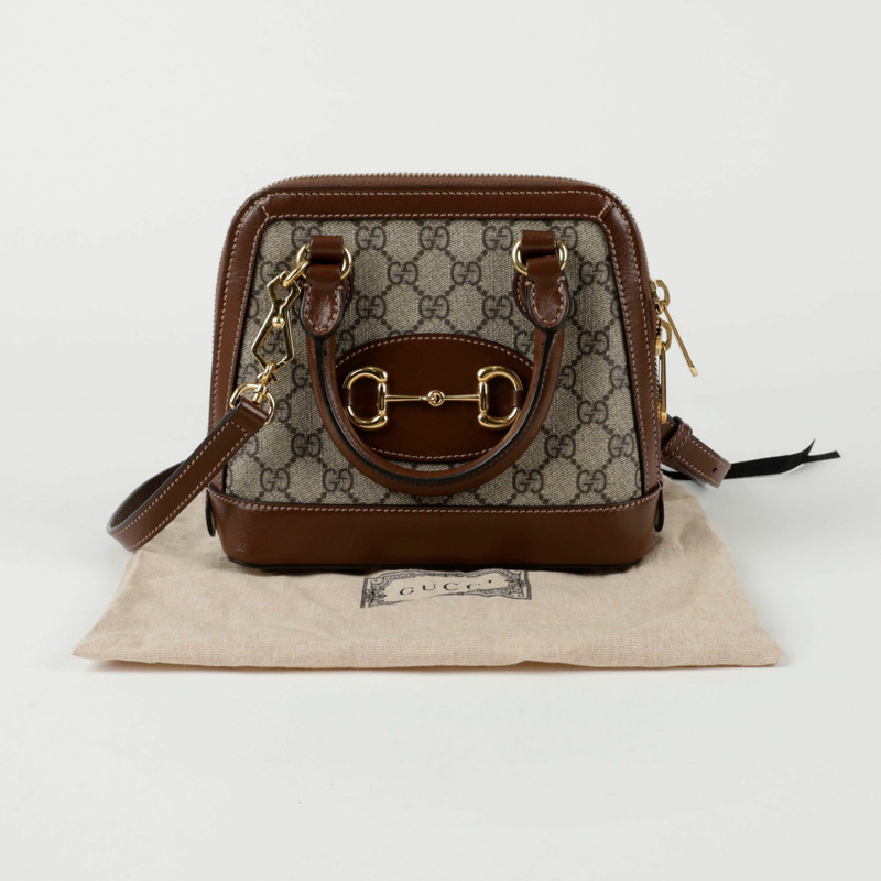 GUCCI Horsebit 1955 迷你頂部提把托特單肩包 640716-0