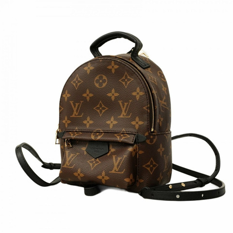Louis Vuitton Monogram Palm Springs 女士雙肩包 MINI M44873 棕色和黑色