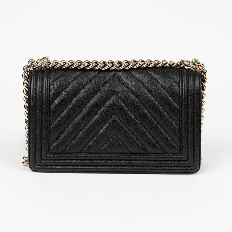 CHANEL Caviar Skin Boy 中型單肩斜背包 A67086-3