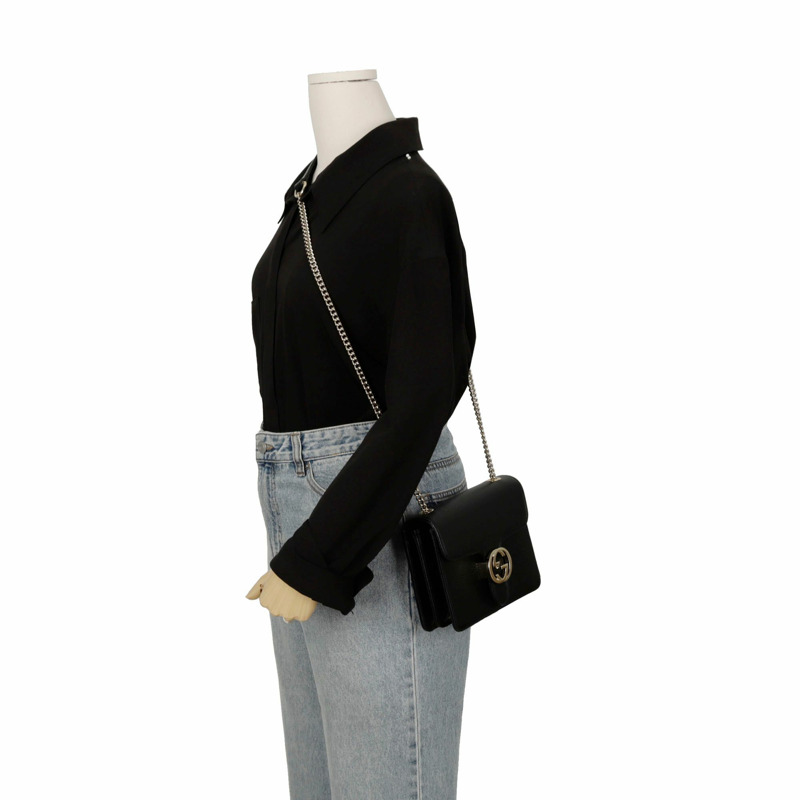 GUCCI 互鎖鏈條單肩斜背包 510304-10