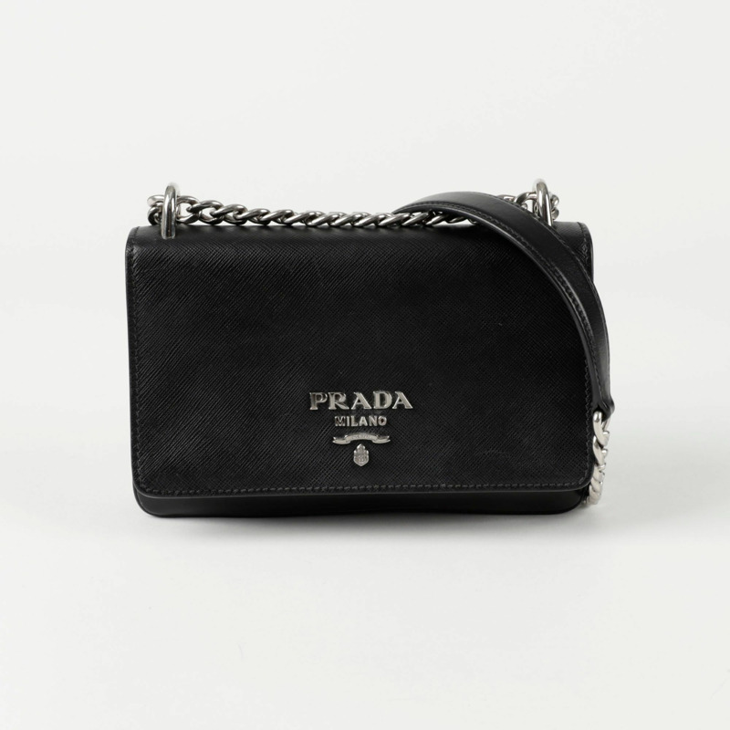 PRADA 1BD144 鏈條翻蓋肩斜背包-0