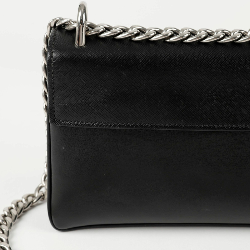 PRADA 1BD144 鏈條翻蓋肩斜背包-6