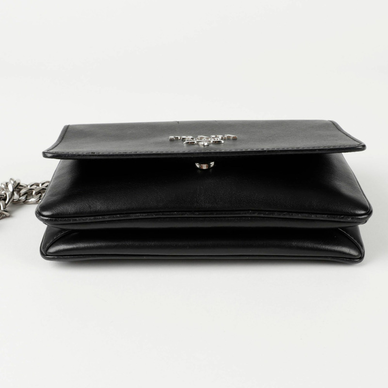 PRADA 1BD144 鏈條翻蓋肩斜背包-8