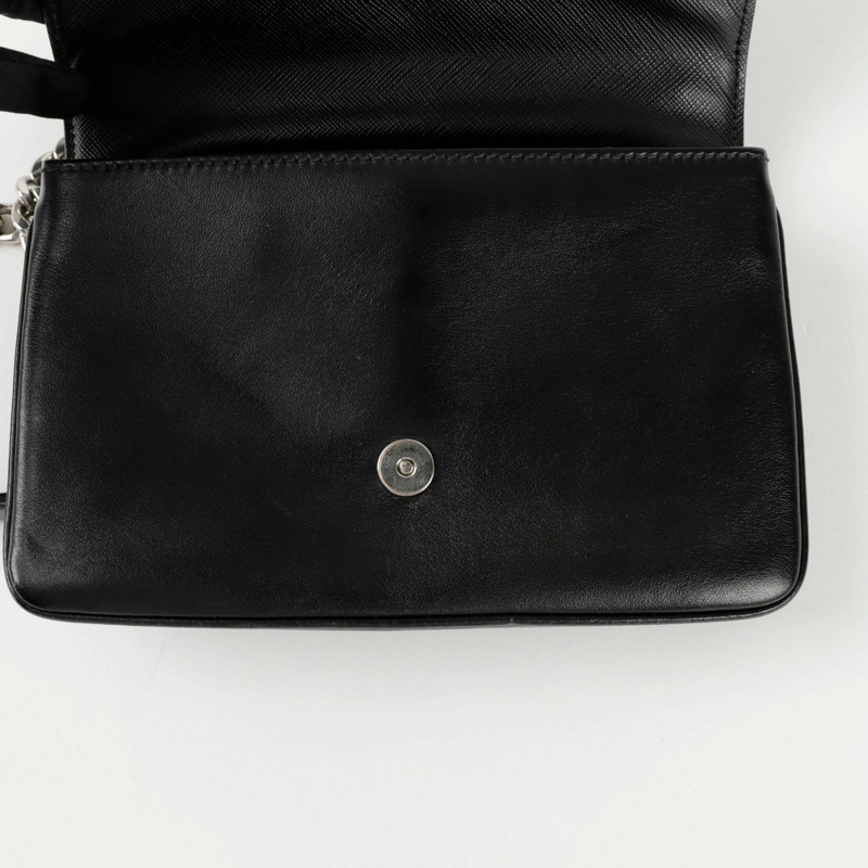 PRADA 1BD144 鏈條翻蓋肩斜背包-12