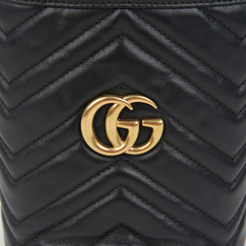 GUCCI GG Marmont 迷你水桶肩斜背包 575163-1
