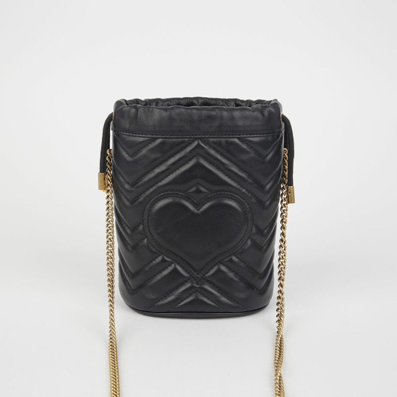 GUCCI GG Marmont 迷你水桶肩斜背包 575163-3
