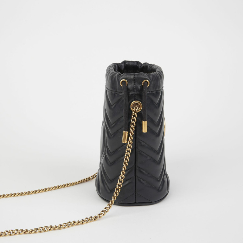 GUCCI GG Marmont 迷你水桶肩斜背包 575163-4