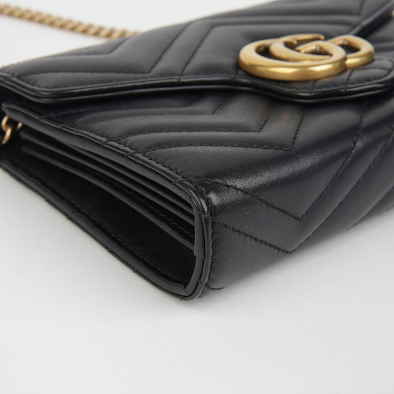 GUCCI GG Marmont 迷你鏈條單肩斜背包 474575-6