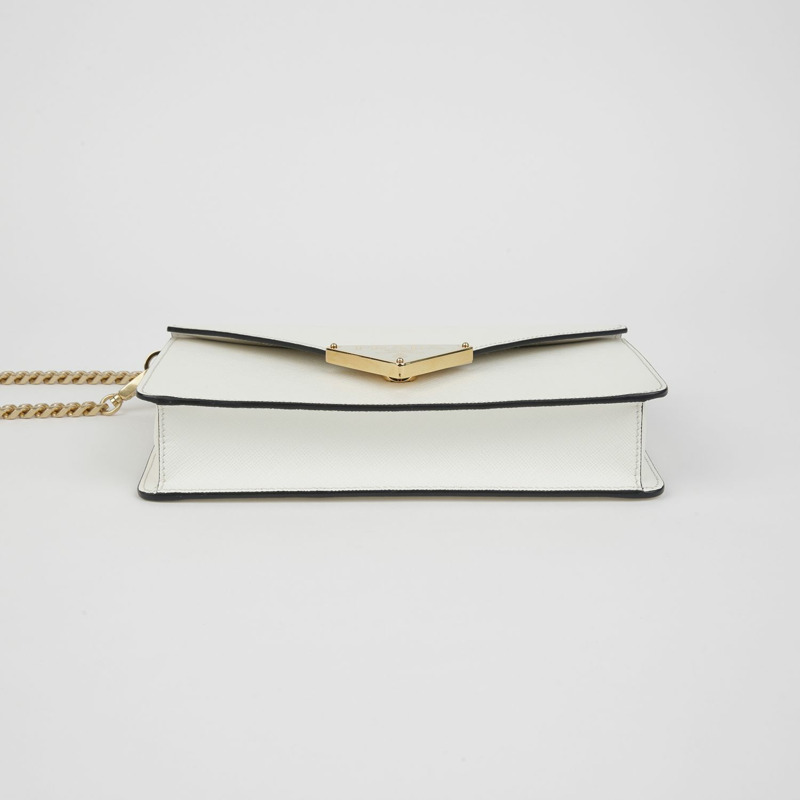 【包稅】PRADA 1BD318 三角形標誌鏈條單肩斜背包-5