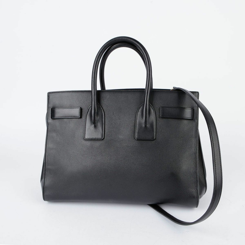 SAINT LAURENT 黑色皮革 Sac de Jour 手提包和單肩包 324823-3