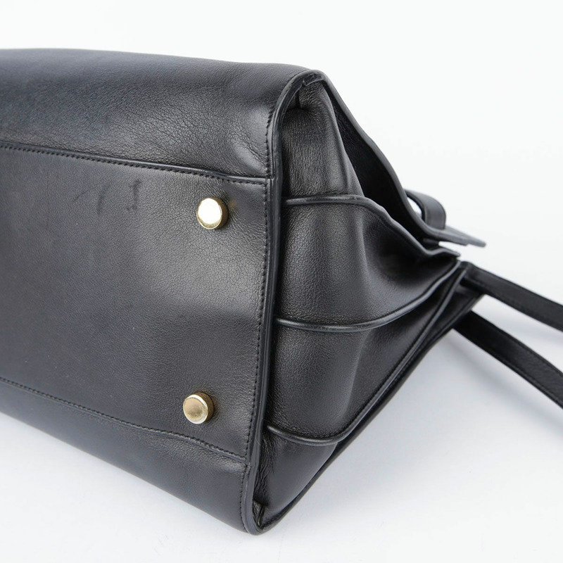 SAINT LAURENT 黑色皮革 Sac de Jour 手提包和單肩包 324823-9