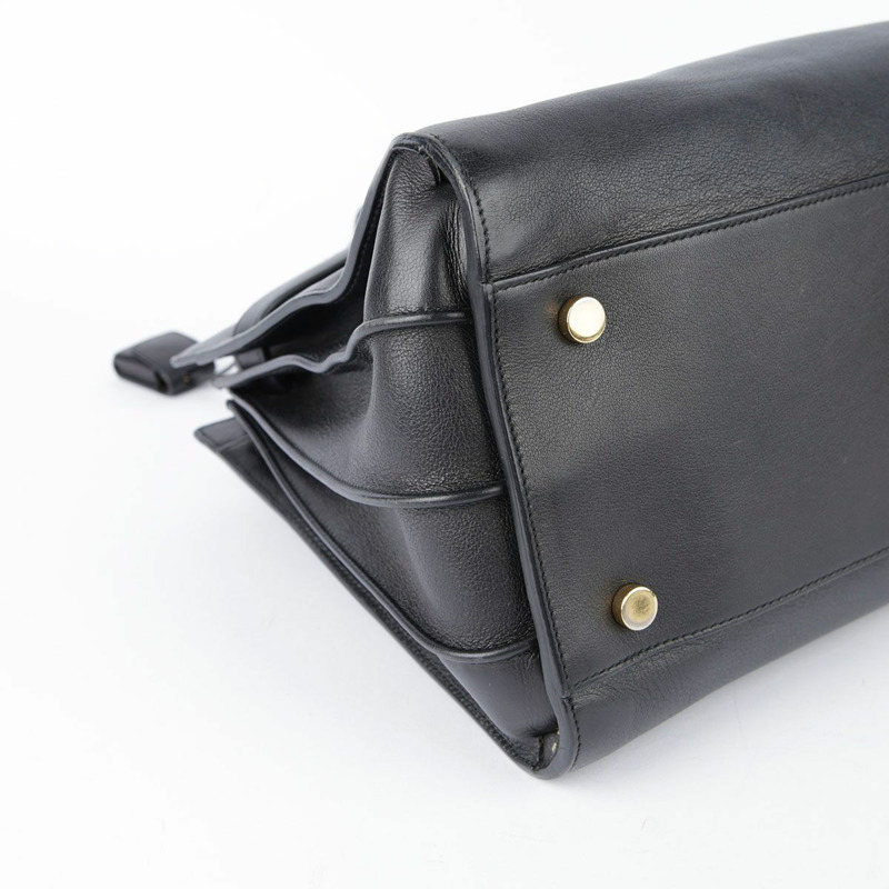 SAINT LAURENT 黑色皮革 Sac de Jour 手提包和單肩包 324823-10