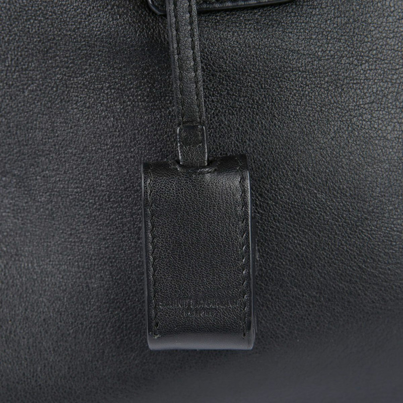 SAINT LAURENT 黑色皮革 Sac de Jour 手提包和單肩包 324823-15