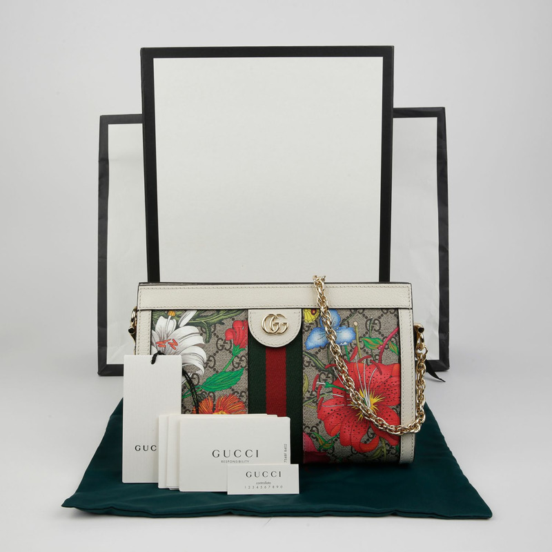 GUCCI Ophidia Flora 小號肩斜背包 503877-0