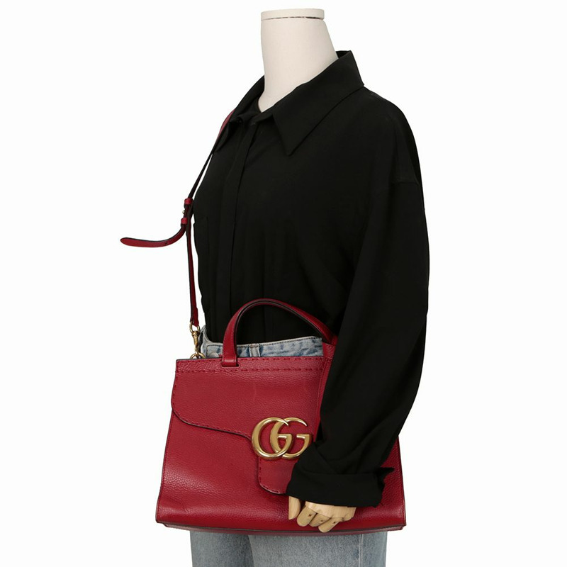 GUCCI 421890 GG Marmont 小號托特單肩包-13