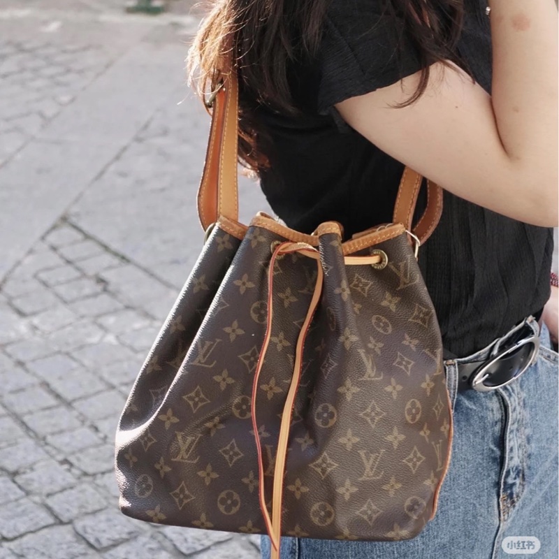 💗香緹國際精品💗 LV 綁帶水桶包 經典老花 中古包-1
