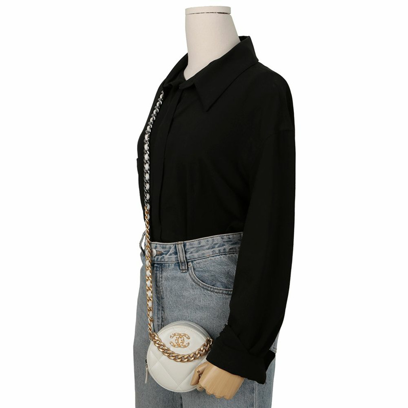 【包稅】CHANEL AP0945 19吋圓形迷你鏈條單肩斜背包-11