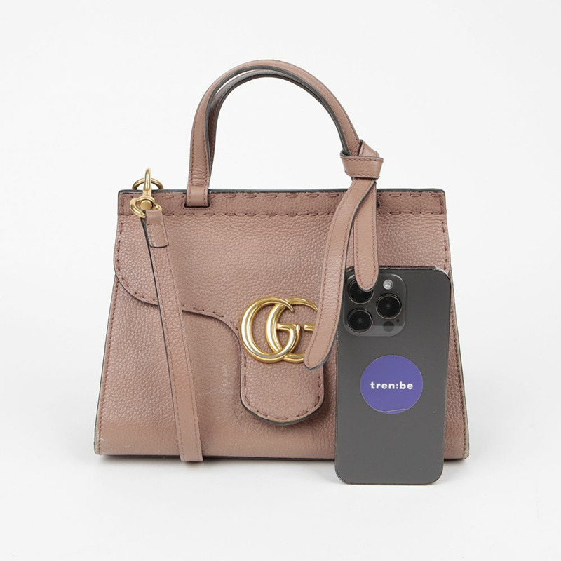 GUCCI 442622 GG Marmont 迷你頂部提把托特單肩包-11