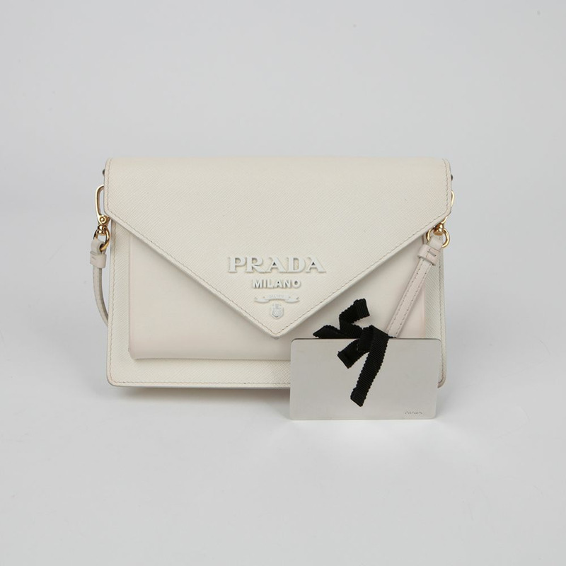 PRADA 單色迷你手拿包肩斜背包 1BP020-0