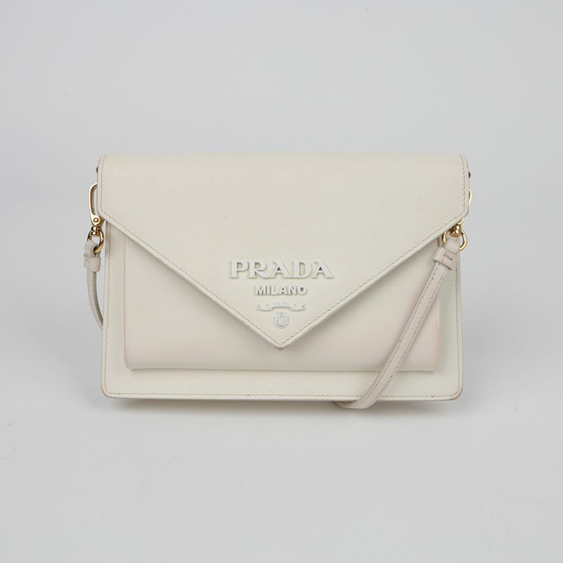 PRADA 單色迷你手拿包肩斜背包 1BP020-1