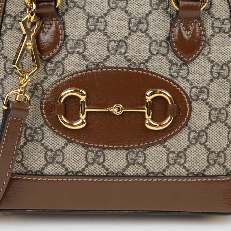 GUCCI Horsebit 1955 迷你頂部提把托特單肩包 640716-2