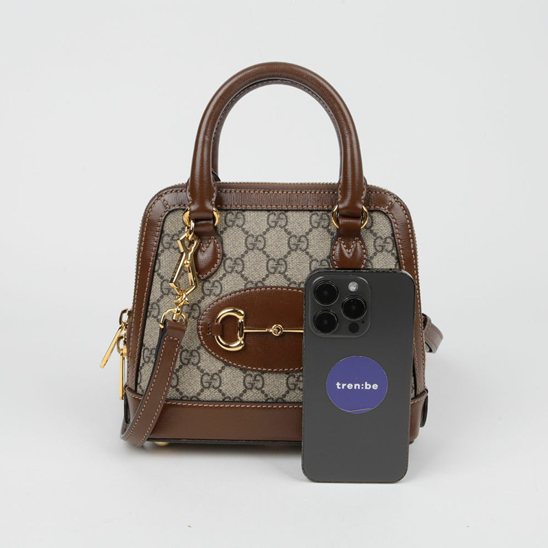 GUCCI Horsebit 1955 迷你頂部提把托特單肩包 640716-9