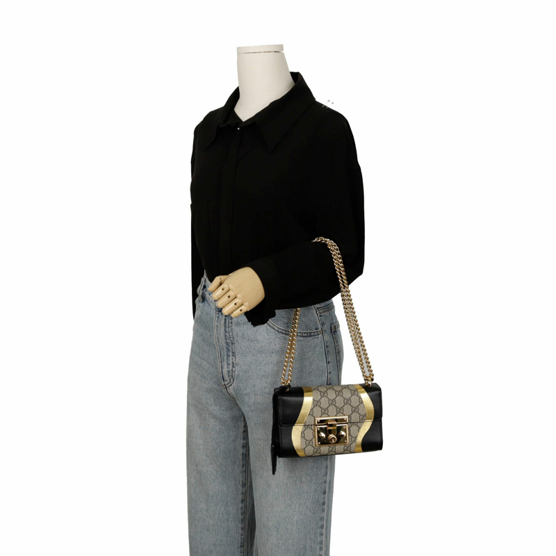 【包稅】GUCCI 槳形鎖扣迷你肩斜背包 432182-11