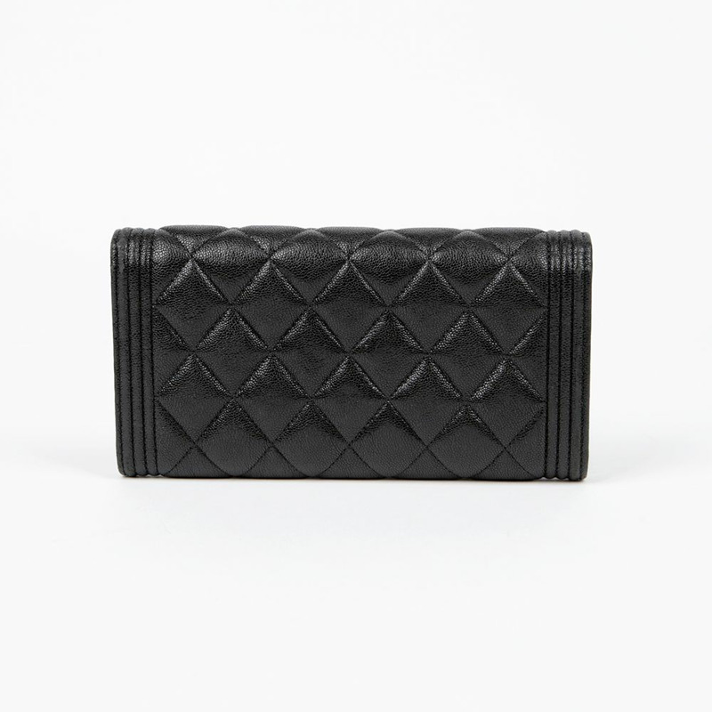CHANEL A80286 Caviar Skin Boy 經典長版皮夾-3