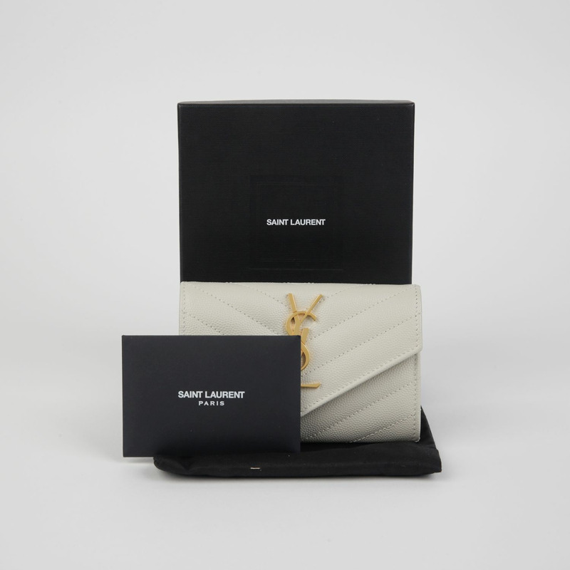 SAINT LAURENT 字母組合卡包錢包 414404-0