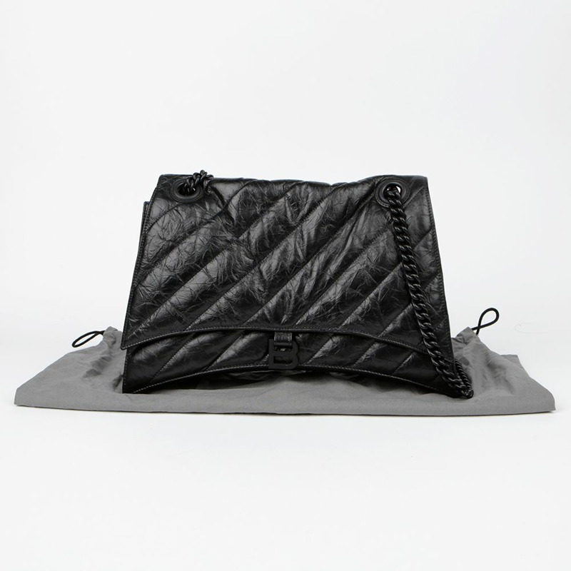 BALENCIAGA 壓皺大單肩包 716332-0